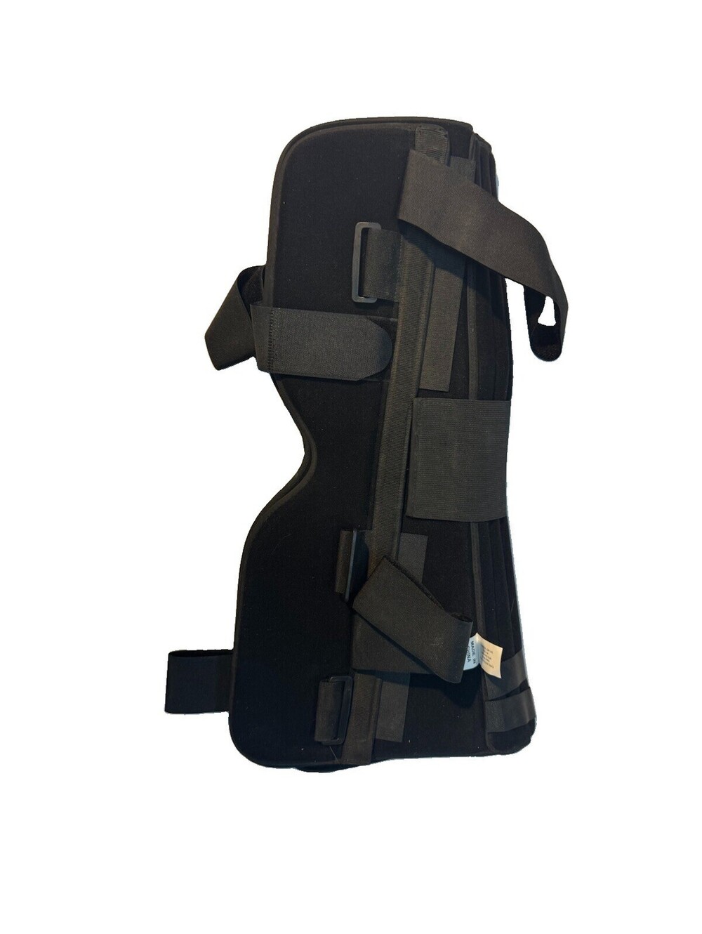 (A4) Adjustable Knee Brace Immobilizer Support Black Hook & Loop Straps No Latex